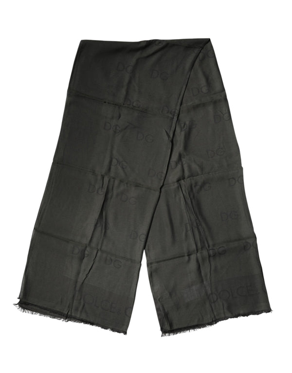 Dolce & Gabbana 95% Modal scarf in black