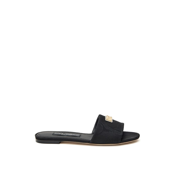 Dolce & Gabbana 90% Polyester slide in black