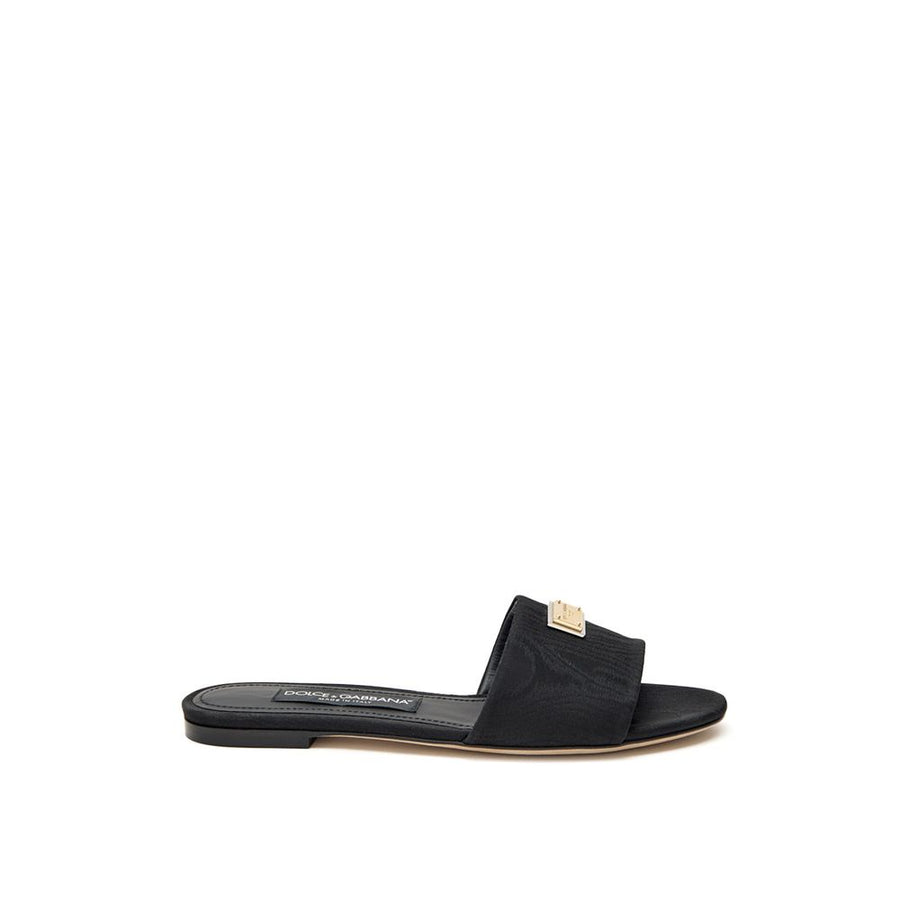 Dolce & Gabbana 90% Polyester slide in black