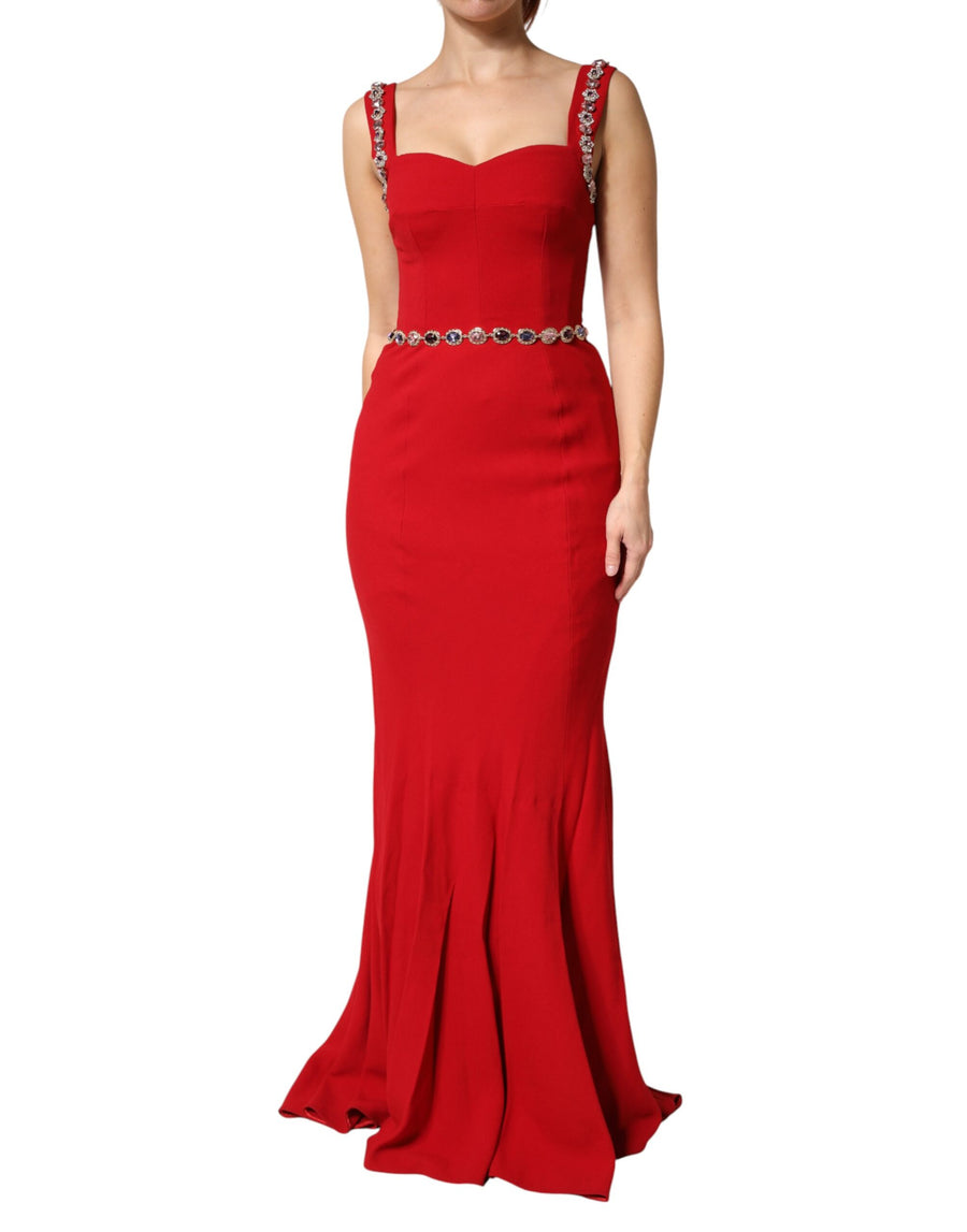 Dolce & Gabbana 46% Acrylic gown in red