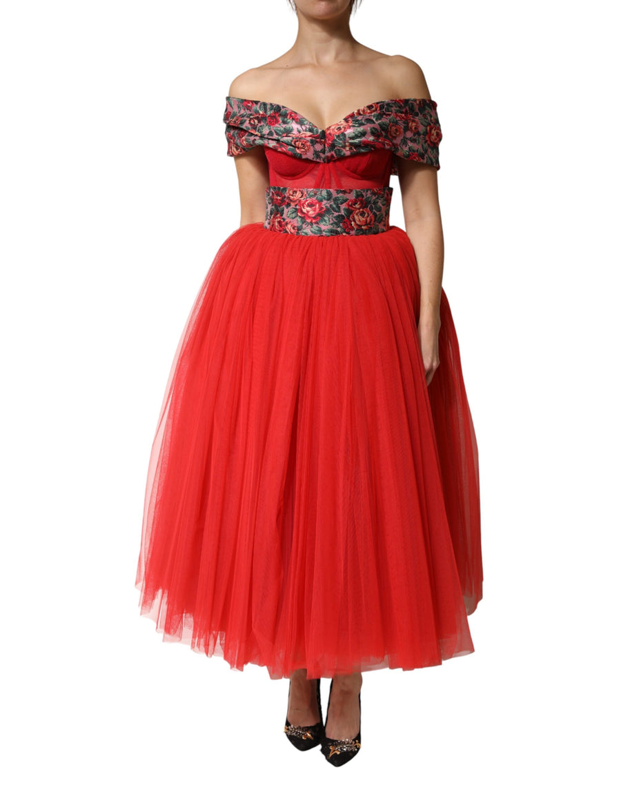 Dolce & Gabbana 16% Cotton dress in red