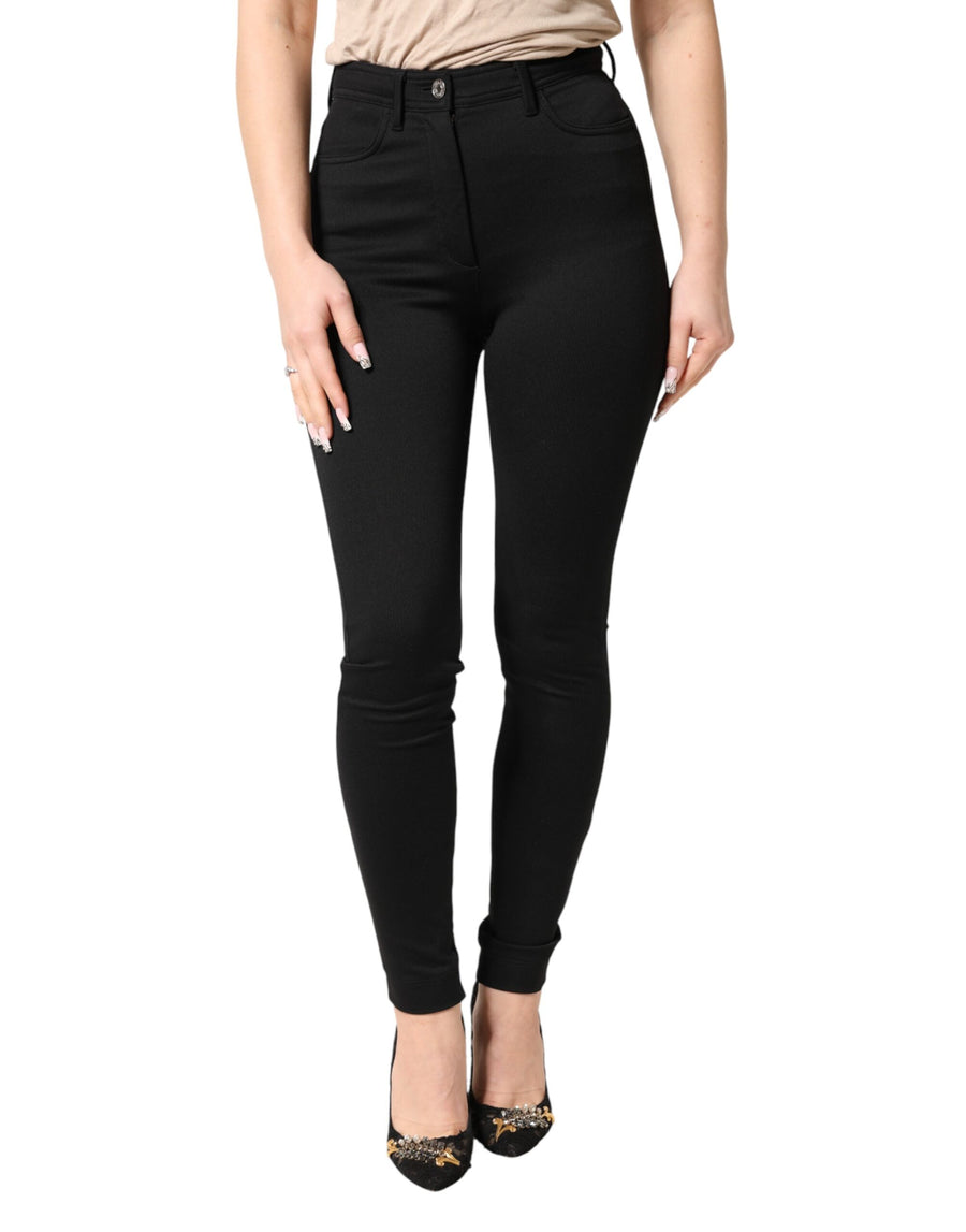 Dolce & Gabbana 95% Polyamide skinny pants in black