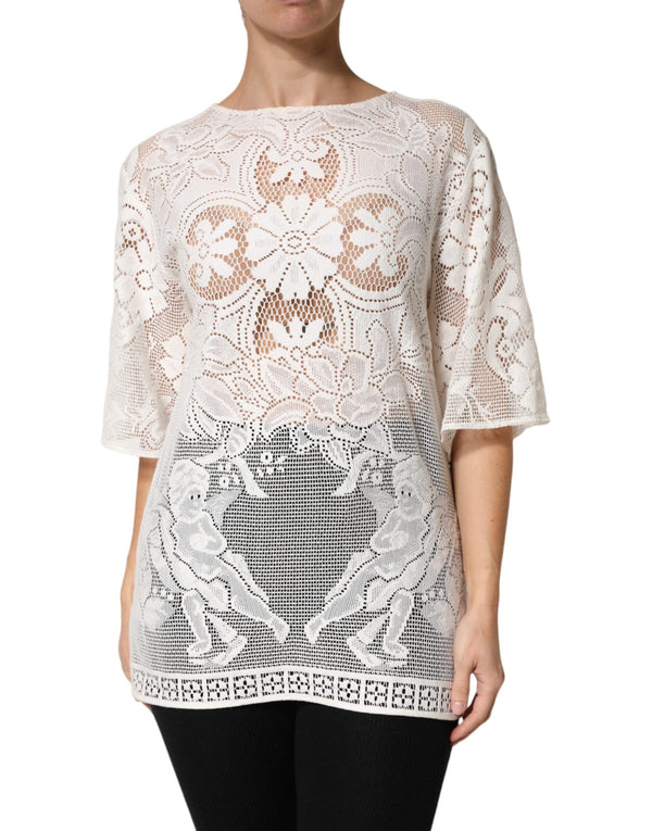 Dolce & Gabbana 90% Cotton blouse in white