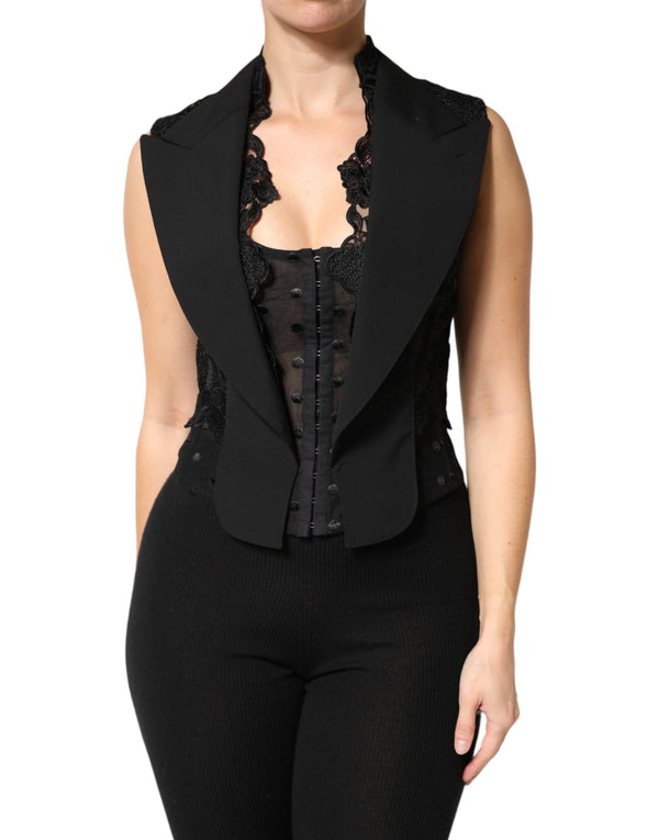 Dolce & Gabbana 100% Cotton vest in black