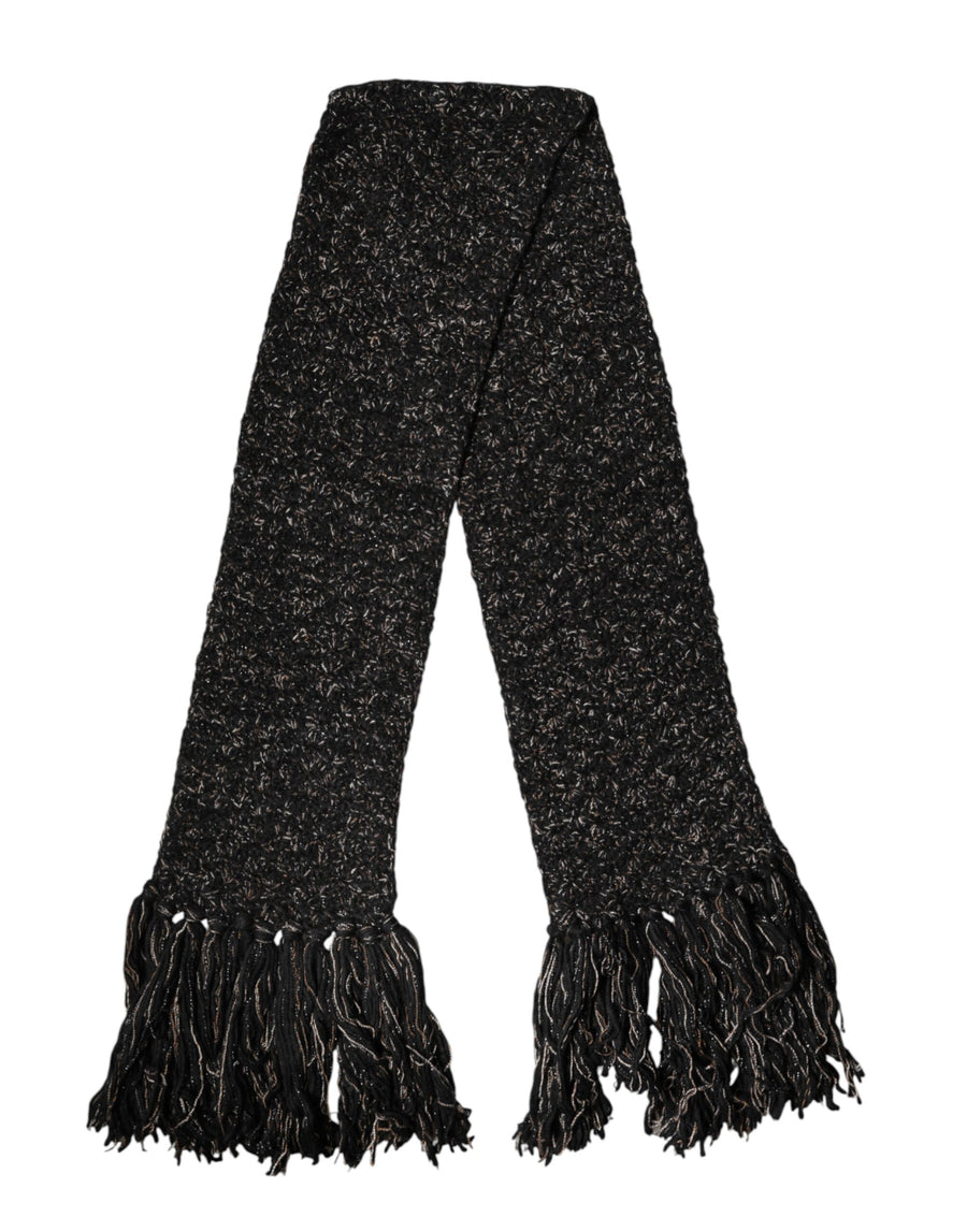 Dolce & Gabbana 05% PA + 15% PC + 05% Polyester Film Fiber + 10% WP + 15% WS + 50% WV scarf in black