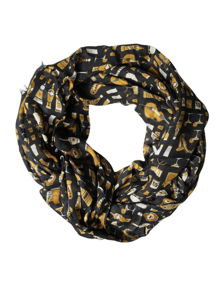 Dolce & Gabbana 90% modal scarf in black