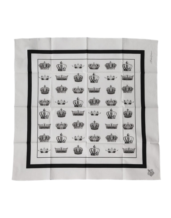 Dolce & Gabbana 100% Cotton scarf in white