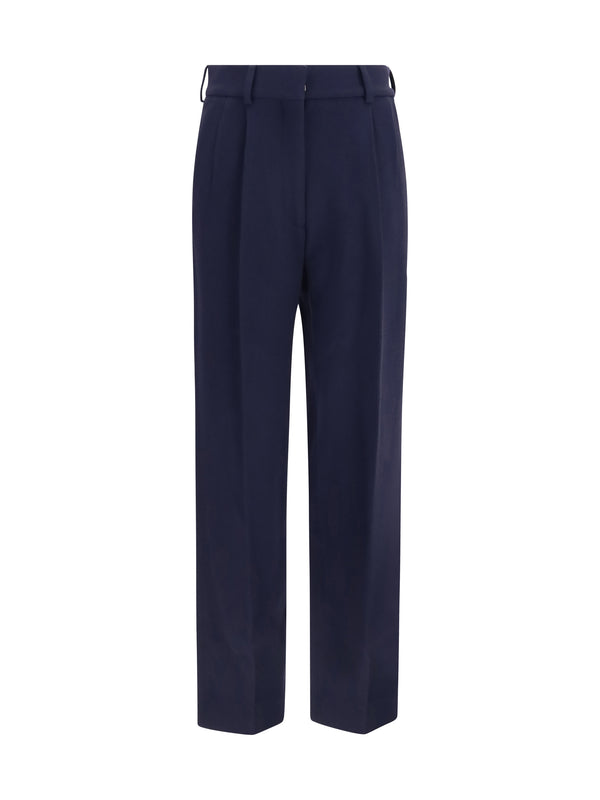 Blazè Milano 100% Fleece Wool Ovis Aries trousers in navy