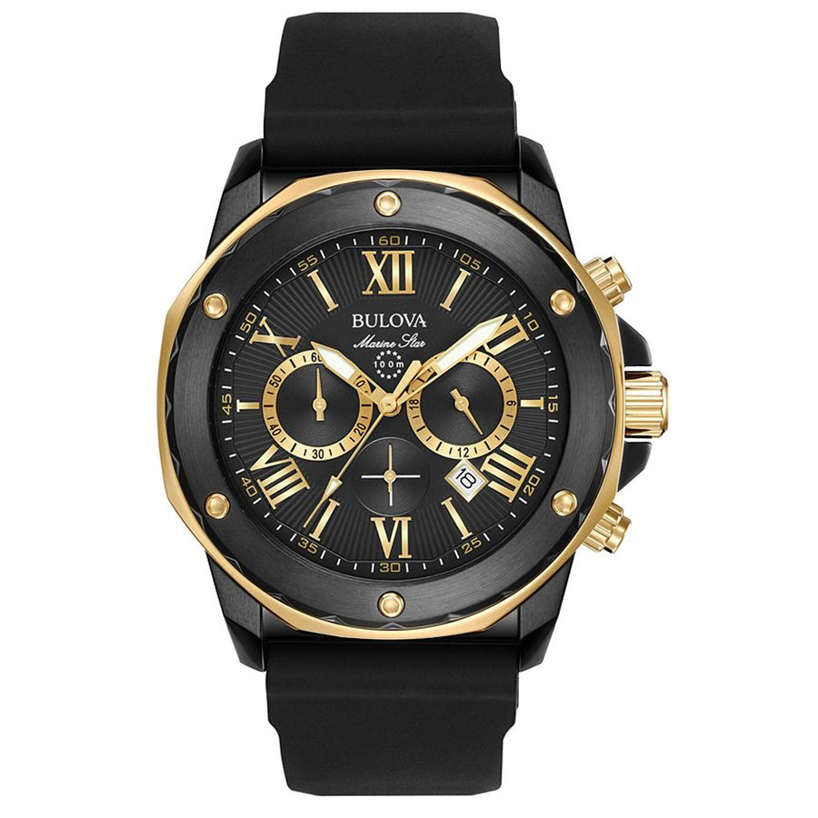 Bulova Stainless steel case watch in black