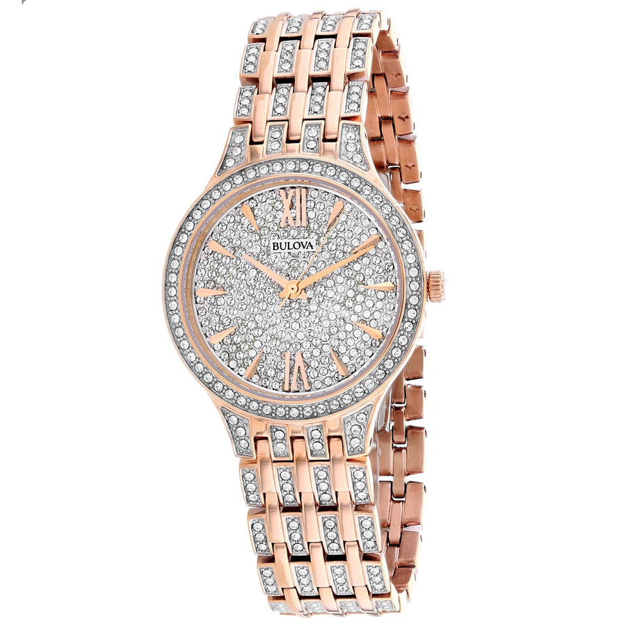 Bulova Stainless steel watch in rose gold