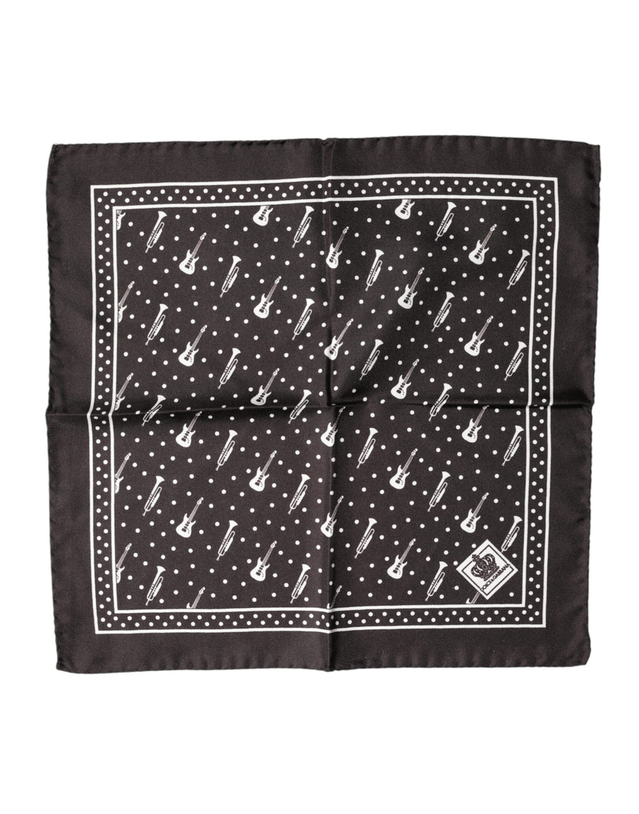 Dolce & Gabbana 100% Silk handkerchief in black