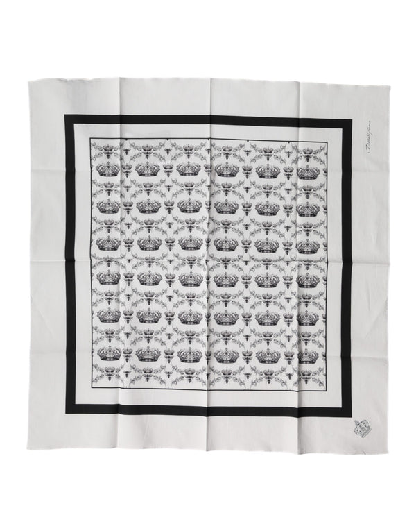 Dolce & Gabbana 100% Cotton scarf in white