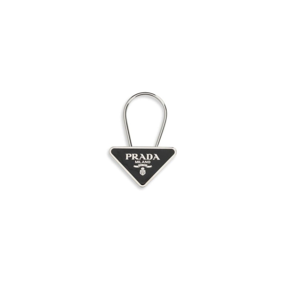 Prada 50% Stainless Steel key case in black