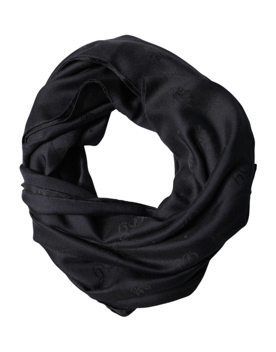 Dolce & Gabbana 40% Cotton scarf in black