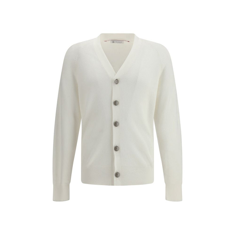 Brunello Cucinelli 100% Cotton cardigan in white