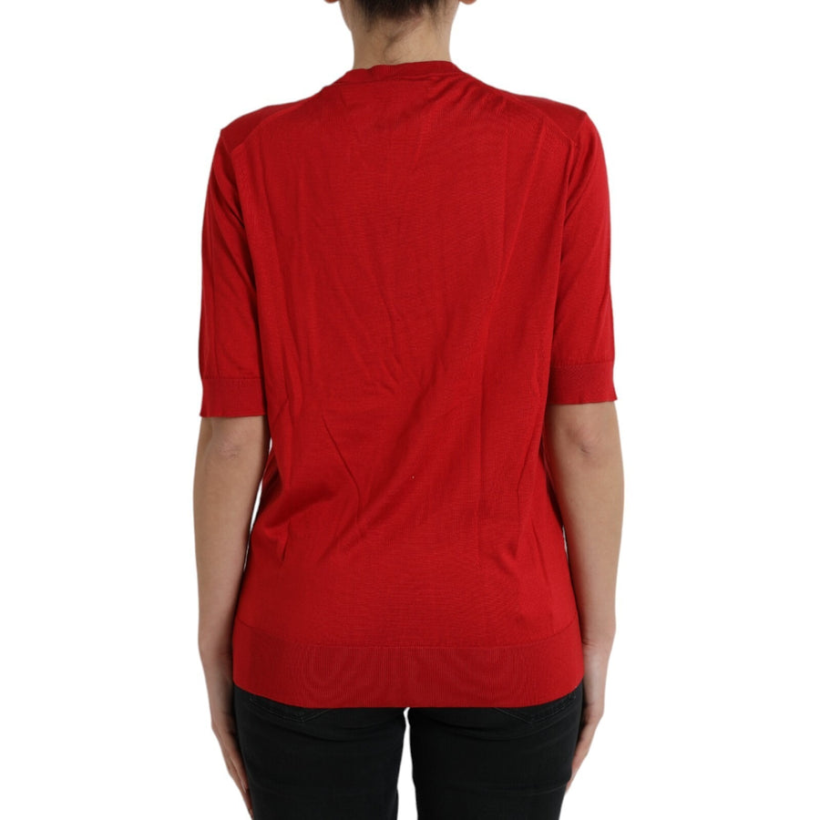Dolce & Gabbana 100% Silk t-shirt in red