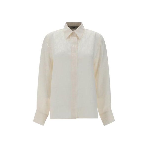 Fendi 100% Silk shirt in white