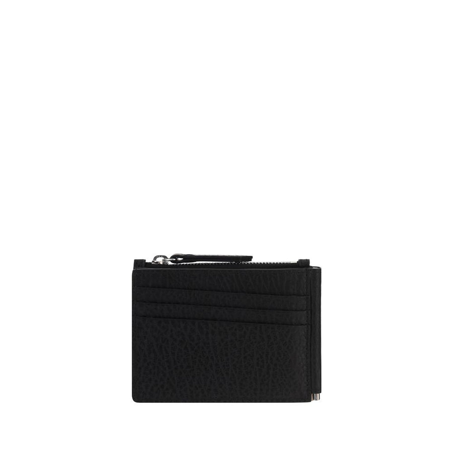Maison Margiela 100% Calf Leather Bos Taurus card case in black