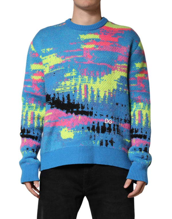Dolce & Gabbana 100% wool sweater in blue