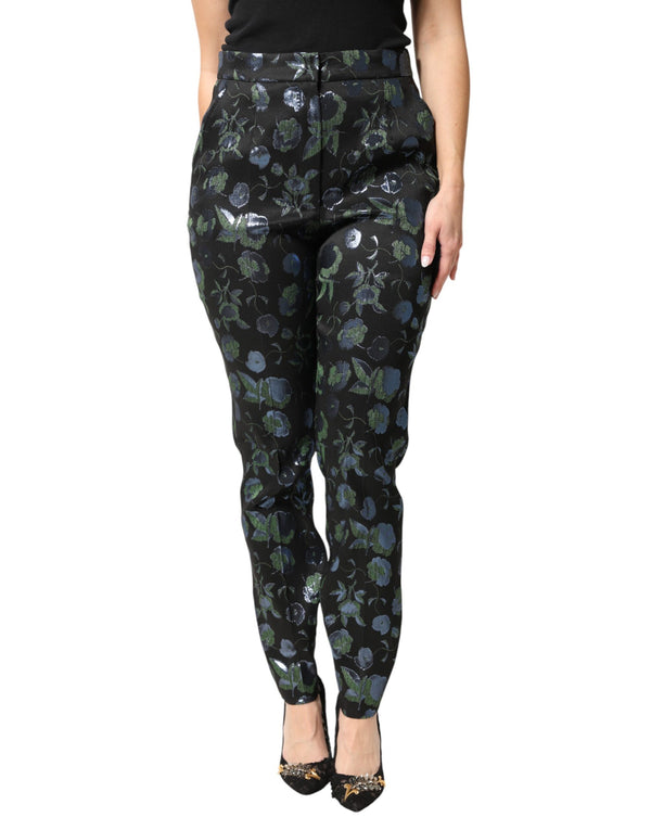 Dolce & Gabbana 90% Polyester 10% Metallized Fiber trousers in black