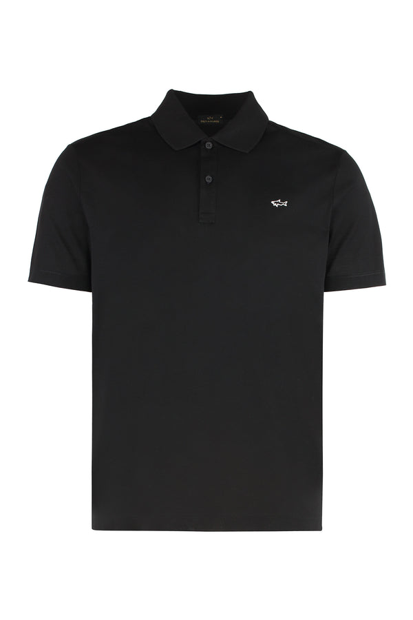 Cotton-Piqué Polo Shirt Black