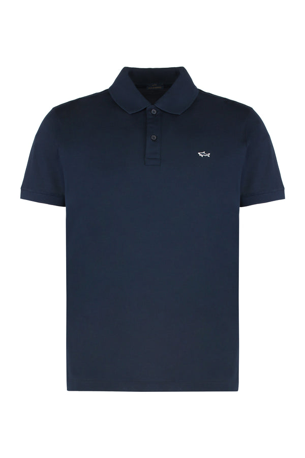Cotton Piqué Polo Shirt Blue