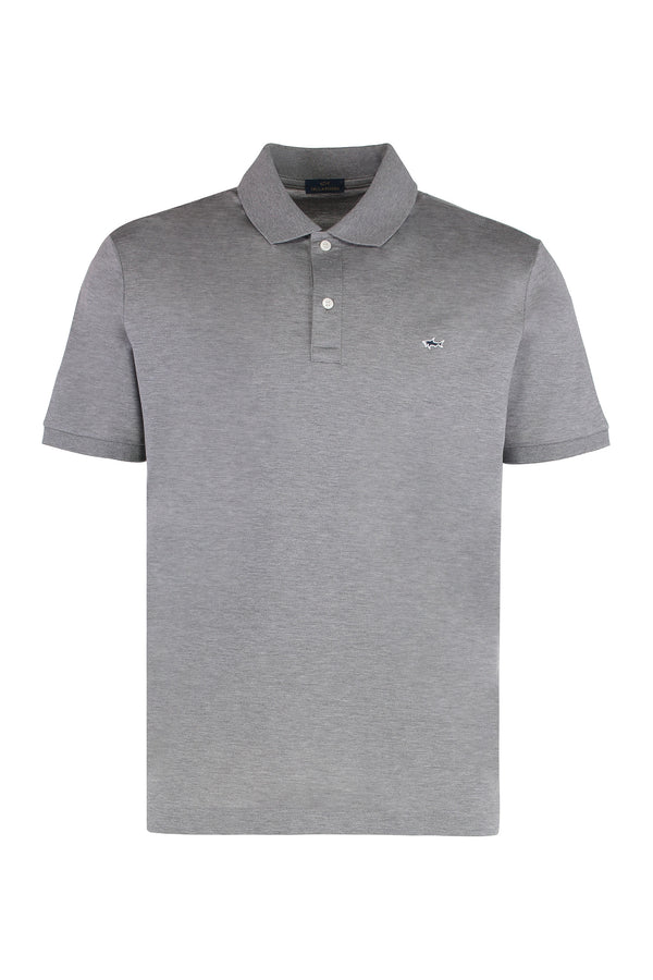 Cotton Piqué Polo Shirt Grey