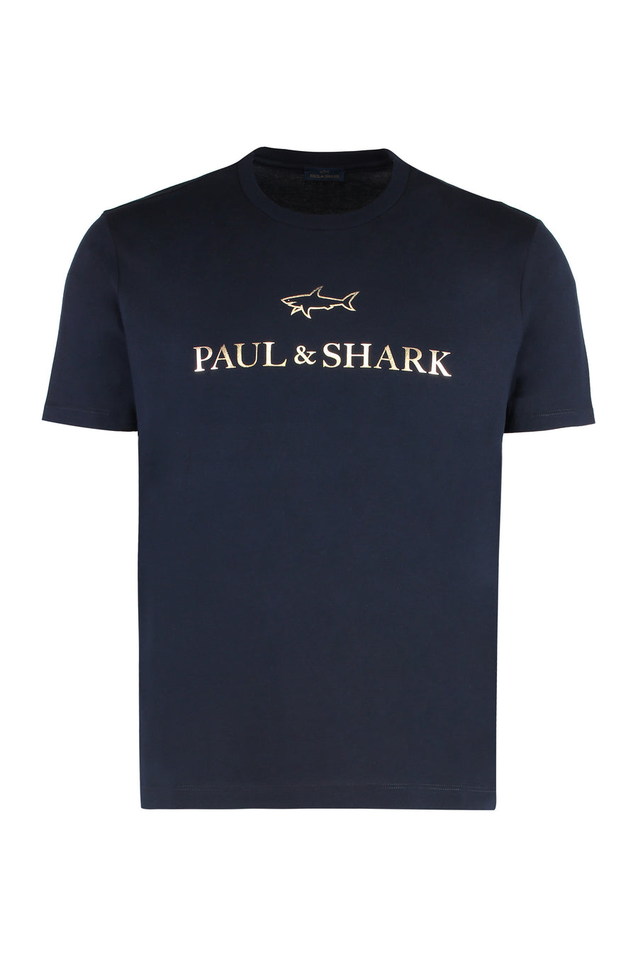 Cotton Jersey T-Shirt With Logo Blue T-shirts