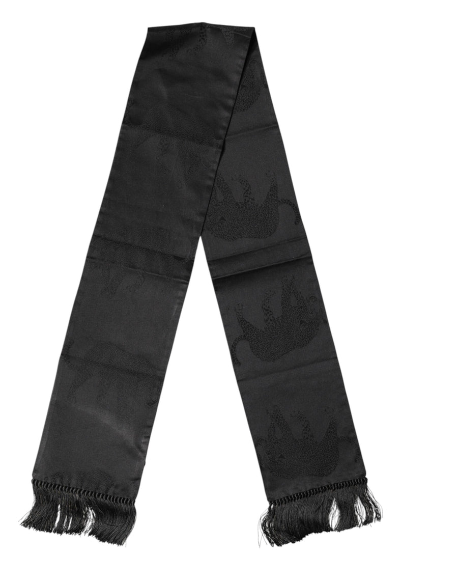Dolce & Gabbana 100% Silk scarf in black