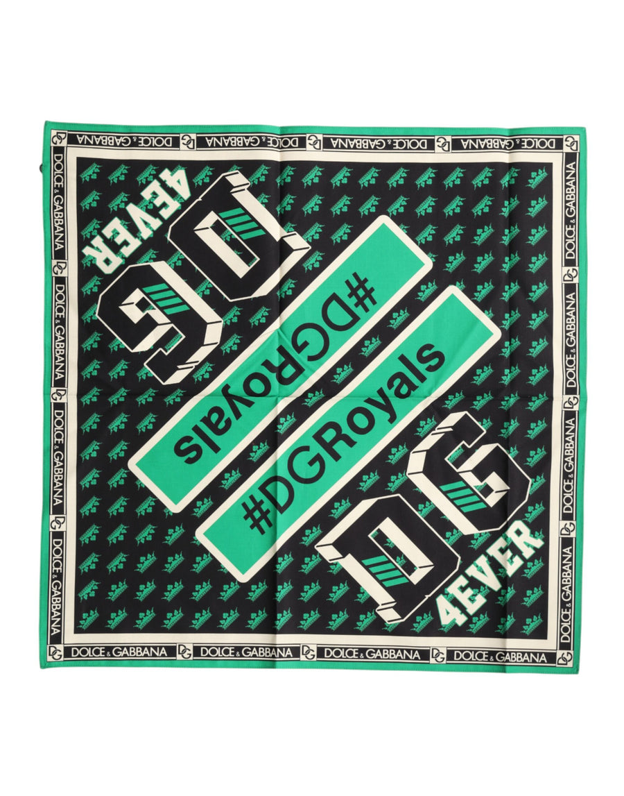 Dolce & Gabbana 100% cotton scarf in green