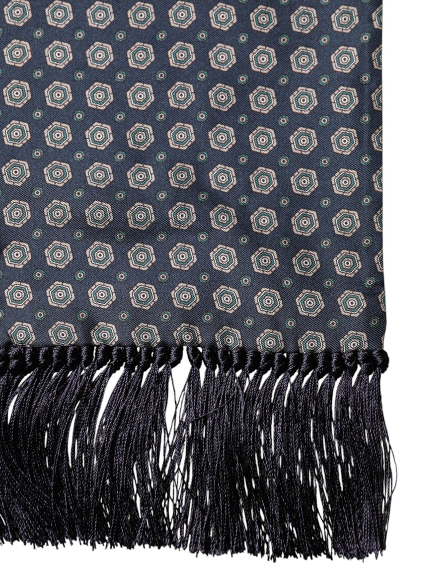 Dolce & Gabbana 100% Silk scarf in navy
