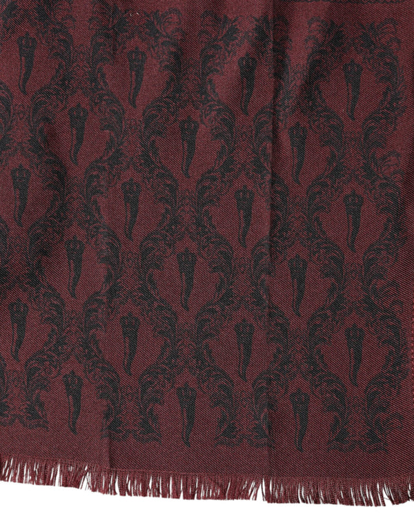Dolce & Gabbana 100% Silk scarf in maroon
