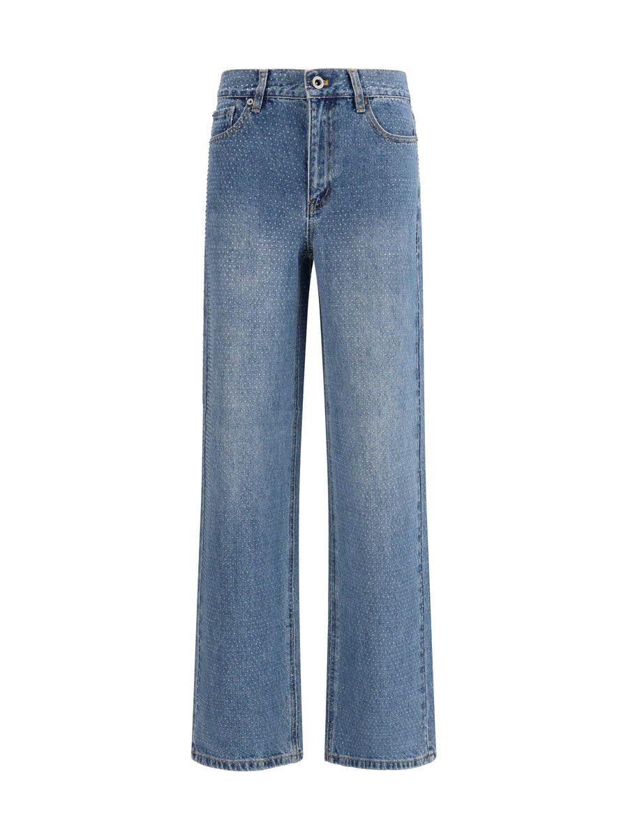 Self-Portrait 100% Cotton jeans in blue