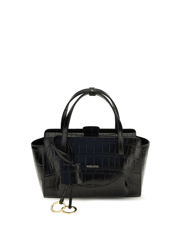 Hidesins 100% Calf Leather (Bos Taurus) shoulder bag in black