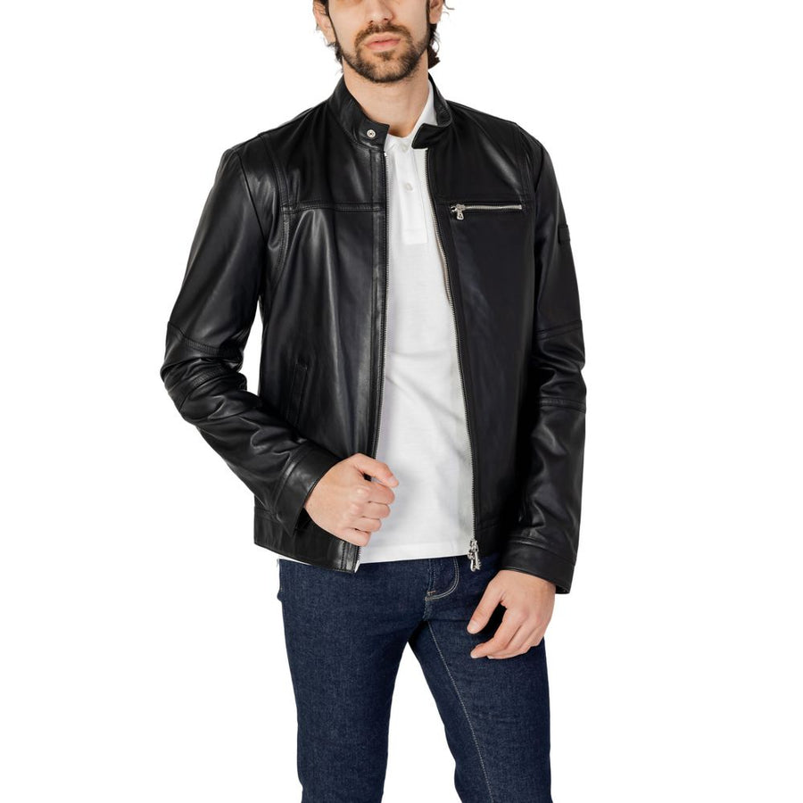 Peuterey 100% Leather jacket in black
