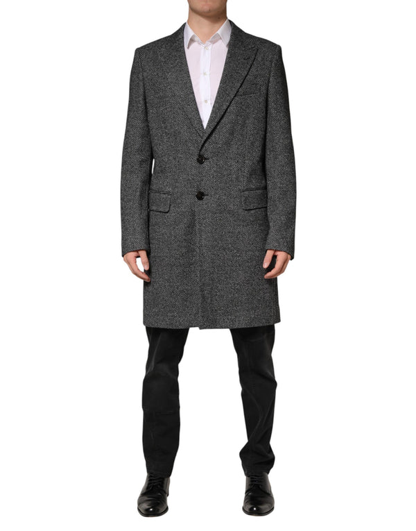 Dolce & Gabbana 55% Virgin Wool 23% Cotton 22% Polyester coat in gray