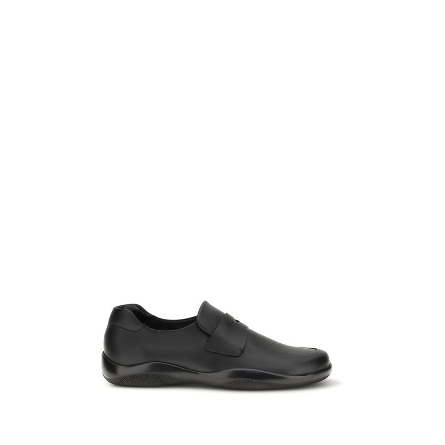 Prada UPPER 100% Calf Leather Bos Taurus loafer in black