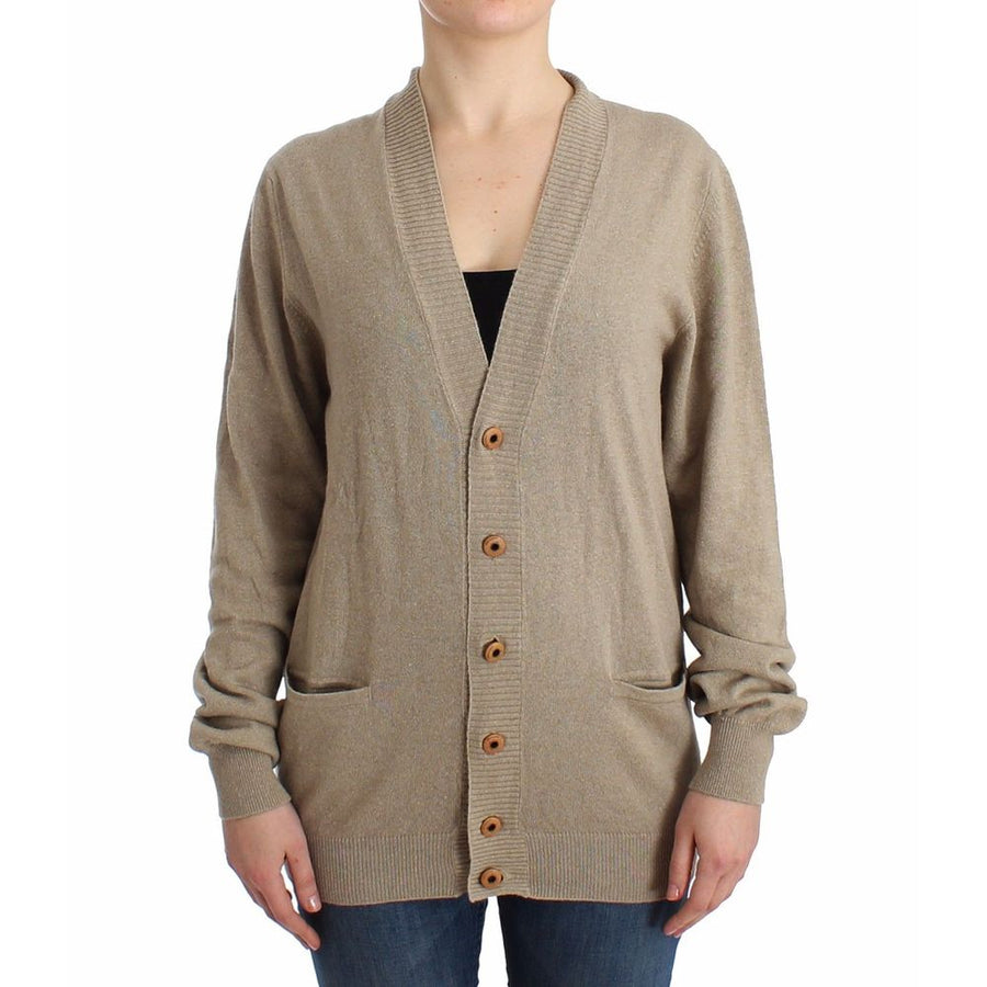 Ermanno Scervino 40% Rayon cardigan in beige