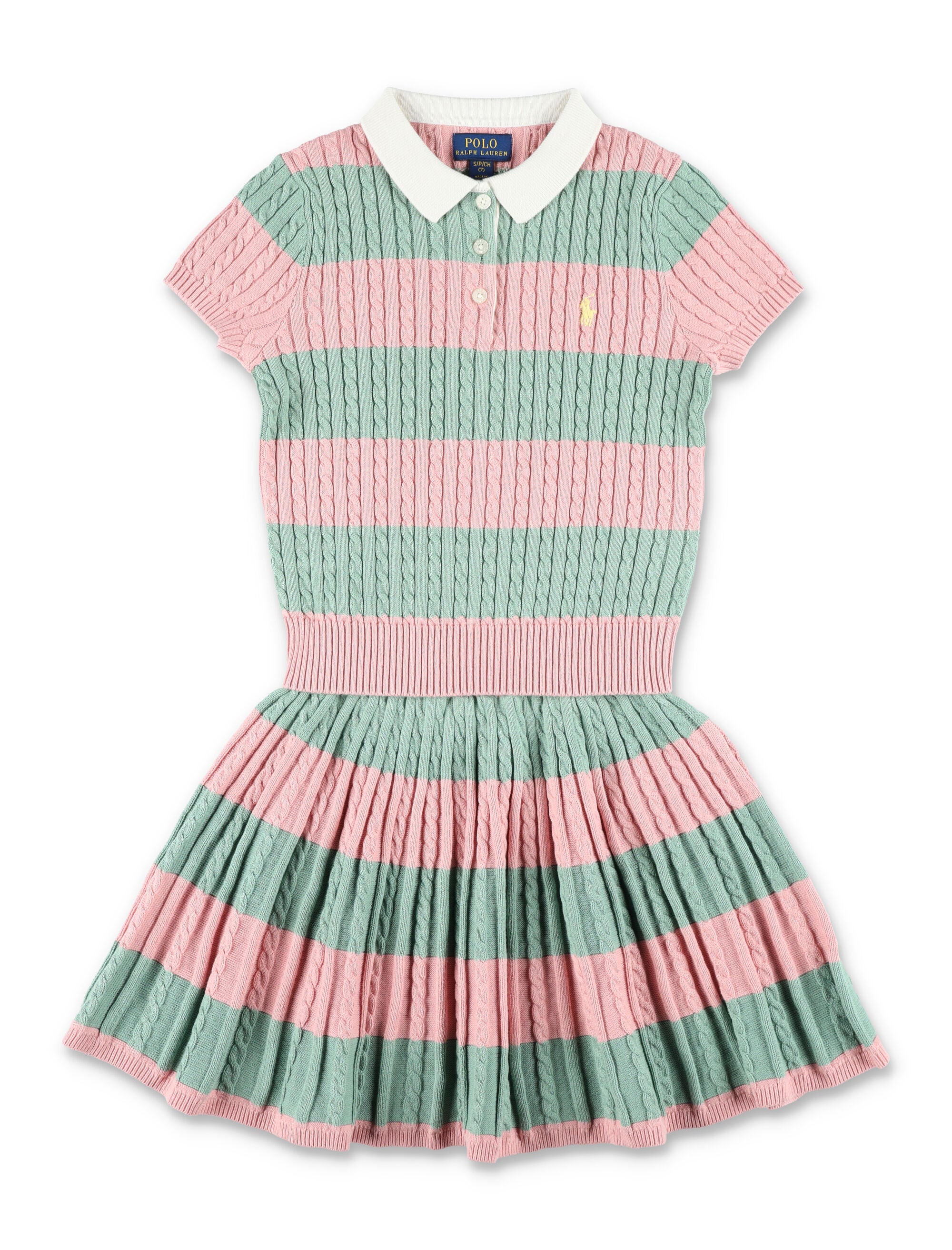Polo Ralph Lauren - Polo Ralph Lauren Knit Set Dress For Girls Pink/gr Polo Ralph Lauren - Polo Ralph Lauren Knit Set Dress For Girls Pink/gr