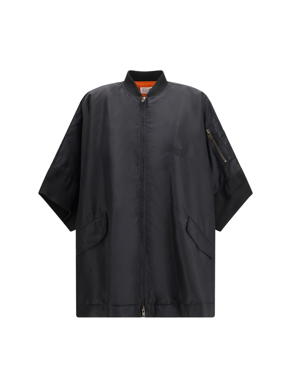 MM6 Maison Margiela 100% Polyamide cape in black