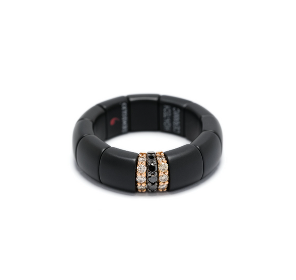 Roberto Demeglio 18kt Rose Gold ring in black