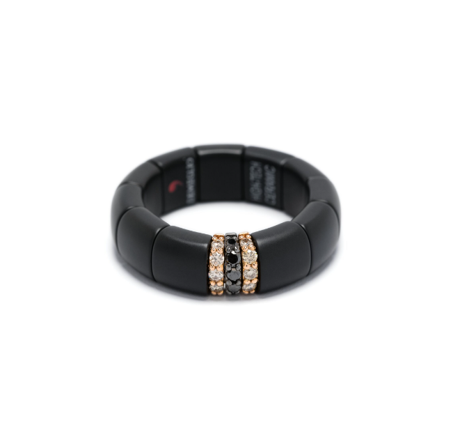 Roberto Demeglio 18kt Rose Gold ring in black