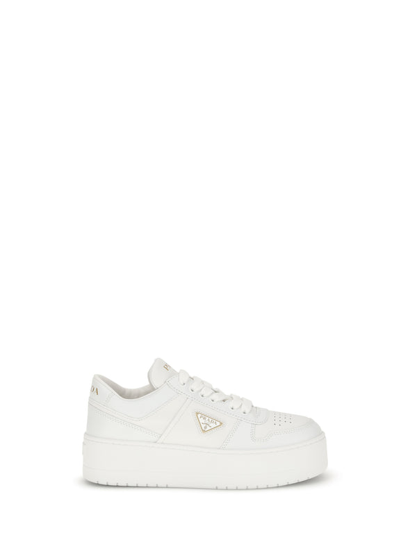 Prada Upper: 100% calf leather; Sole: 100% rubber sneaker in white