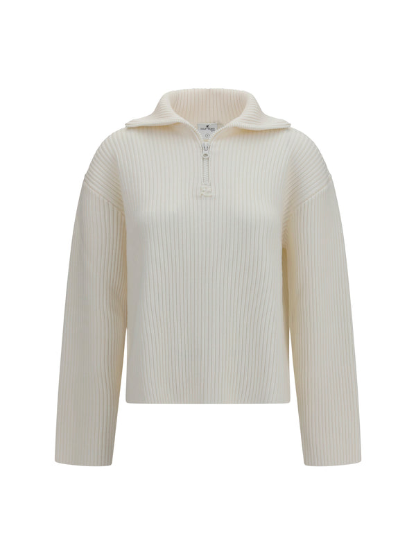 CourrèGes 100% Merino Wool Ovis Aries sweater in white