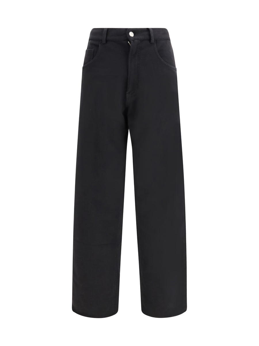 MM6 Maison Margiela 100% Cotton track pants in black