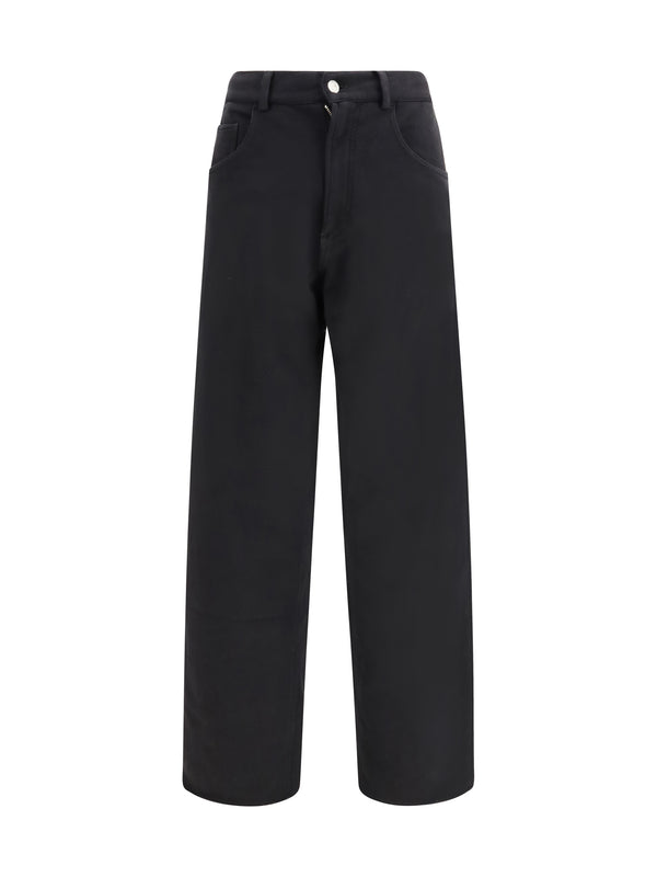 MM6 Maison Margiela 100% Cotton track pants in black