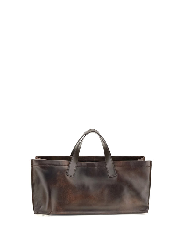 Staud 100% lambskin tote bag in brown