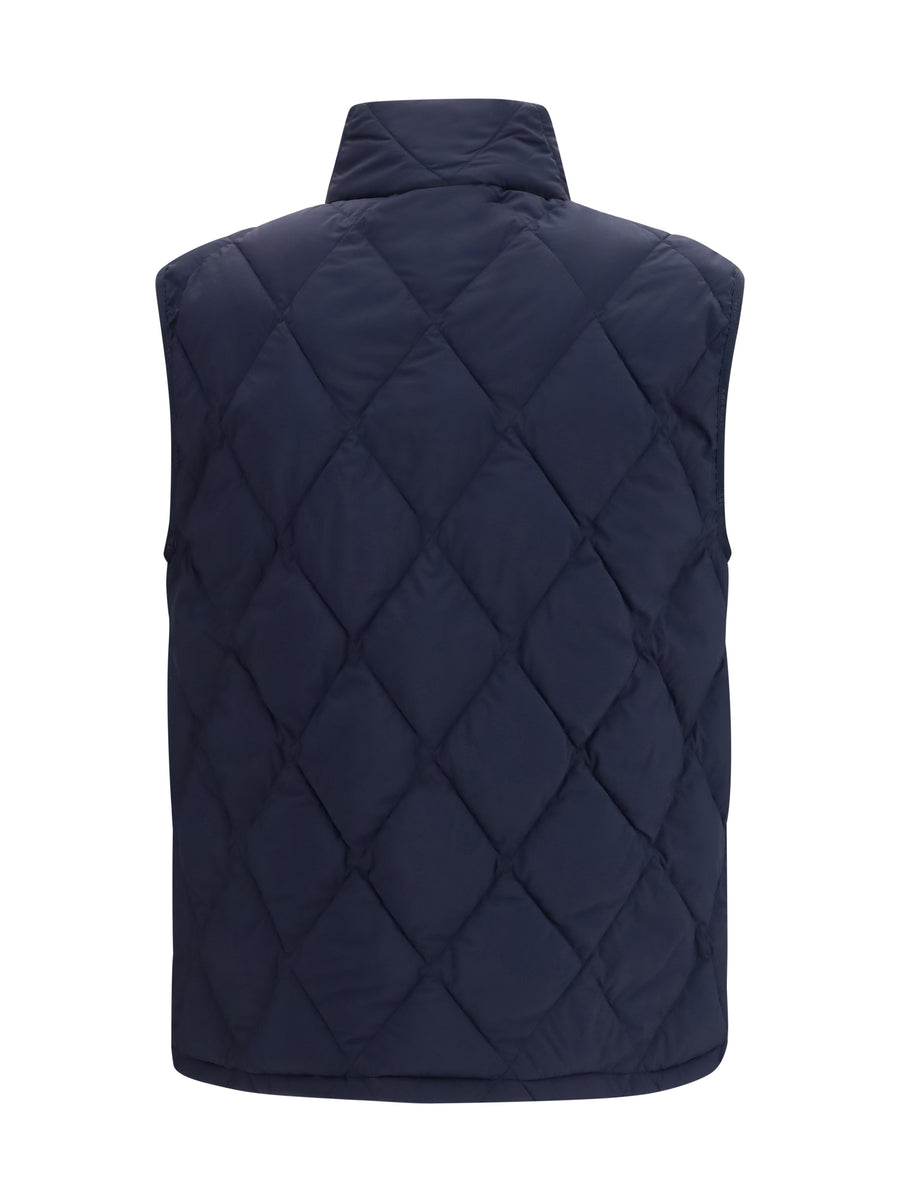 Down Vest Navy Outer: Polyamide Padded & Jackets