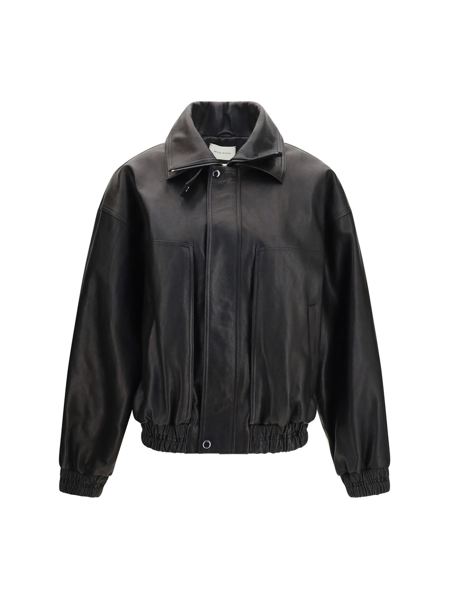 Magda Butrym 100% Sheep Leather jacket in black