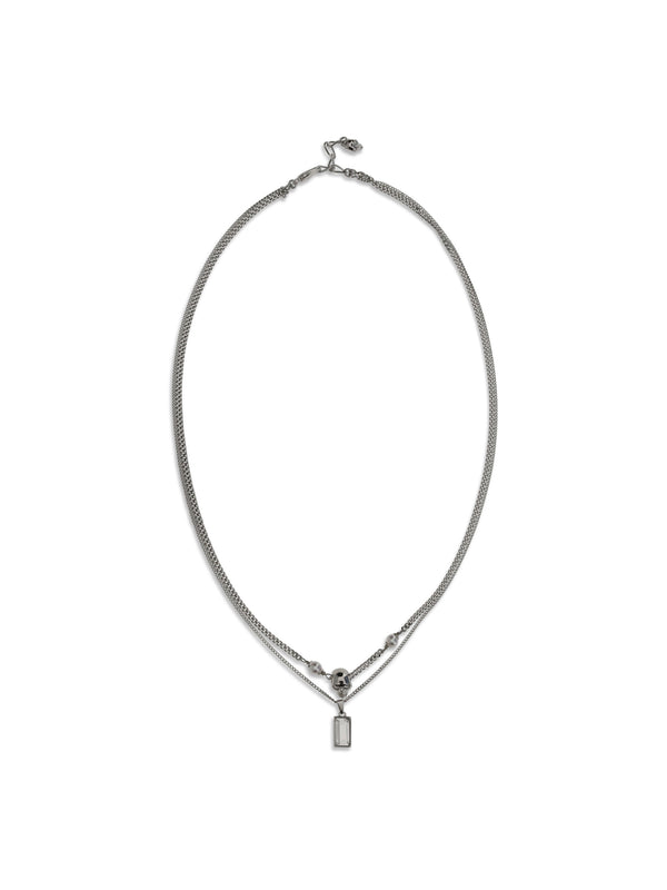 Alexander McQueen 100% brass necklace in silver